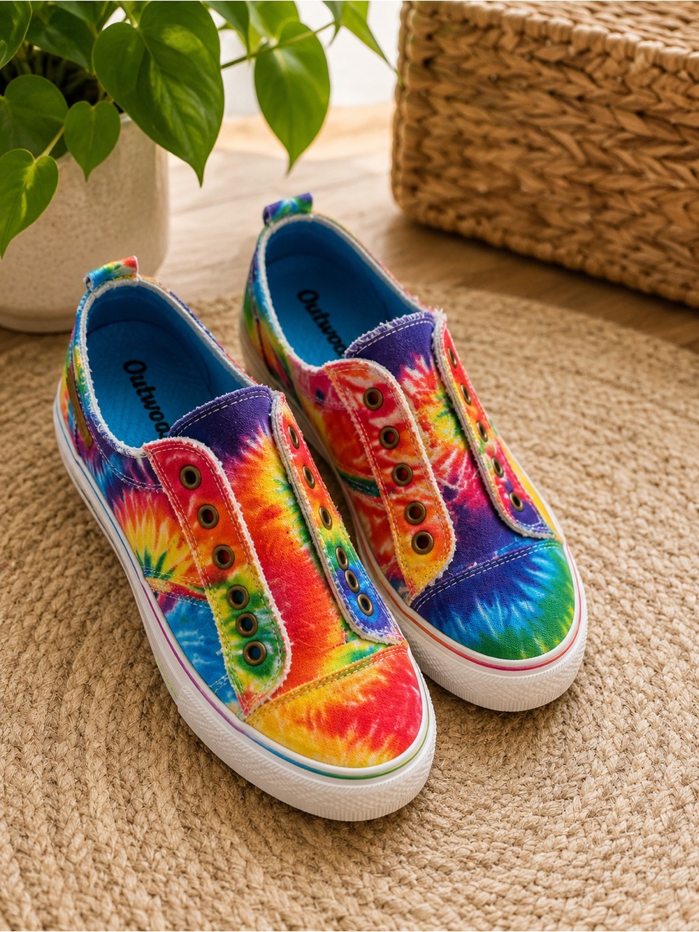 NWT Outwoods Tie-Dye Slip-On Sneakers
